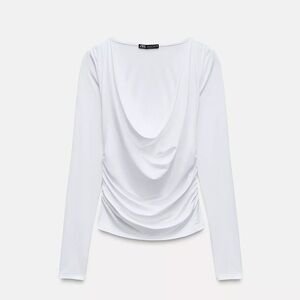 NWT Drapped Polyamide Top
